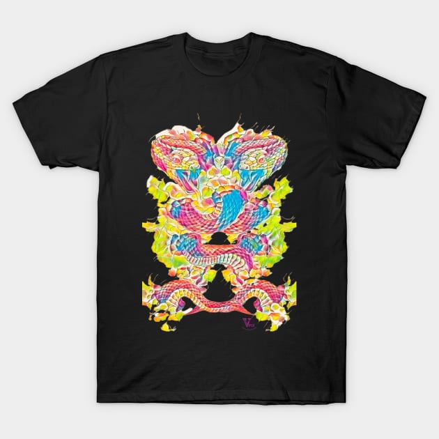Psychedelic Snakes T-Shirt by Viper Unconvetional Concept